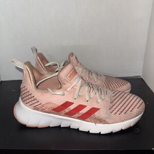 Adidas Asweego Womens Size 7 Running Shoes Orange White Athletic Trainer